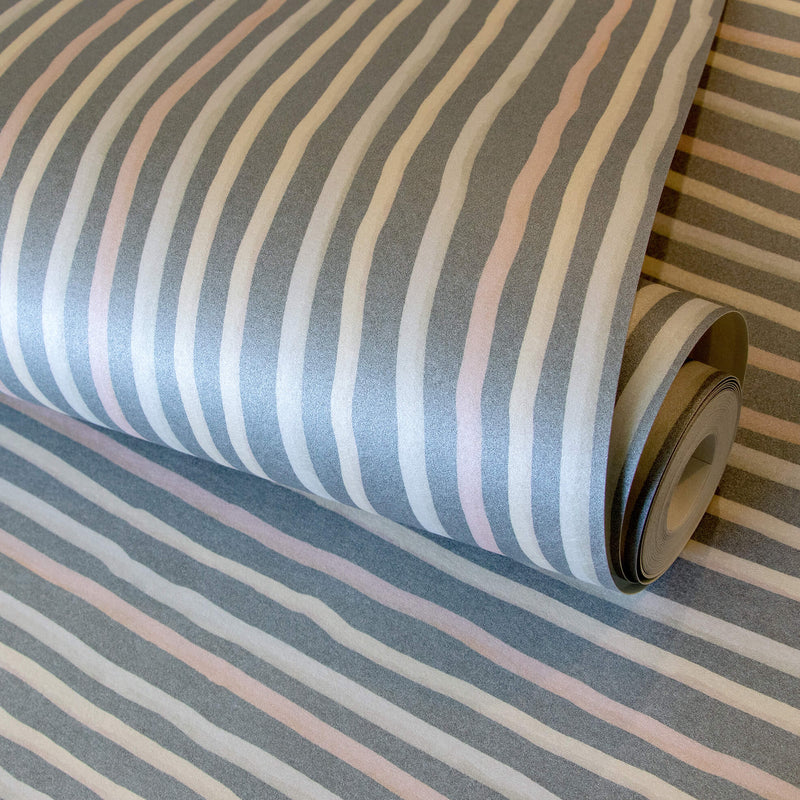 media image for Stripes Dark Blue Wallpaper from the Great Kids Collection by Galerie Wallcoverings 296