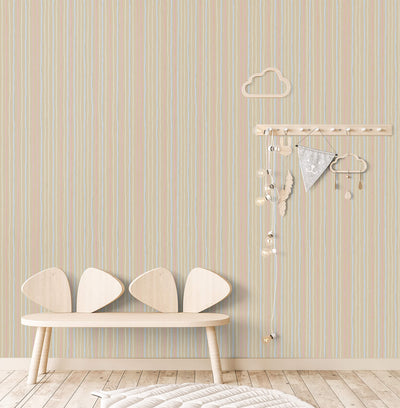 product image for Stripes Beige Wallpaper from the Great Kids Collection by Galerie Wallcoverings 53