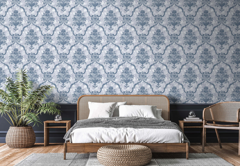 media image for Porto Delft Blue Wallpaper from the Azulejo Collection by Galerie Wallcoverings 229