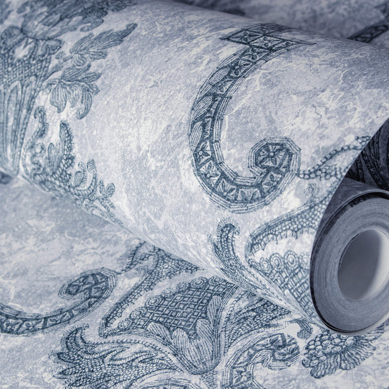 media image for Porto Delft Blue Wallpaper from the Azulejo Collection by Galerie Wallcoverings 237