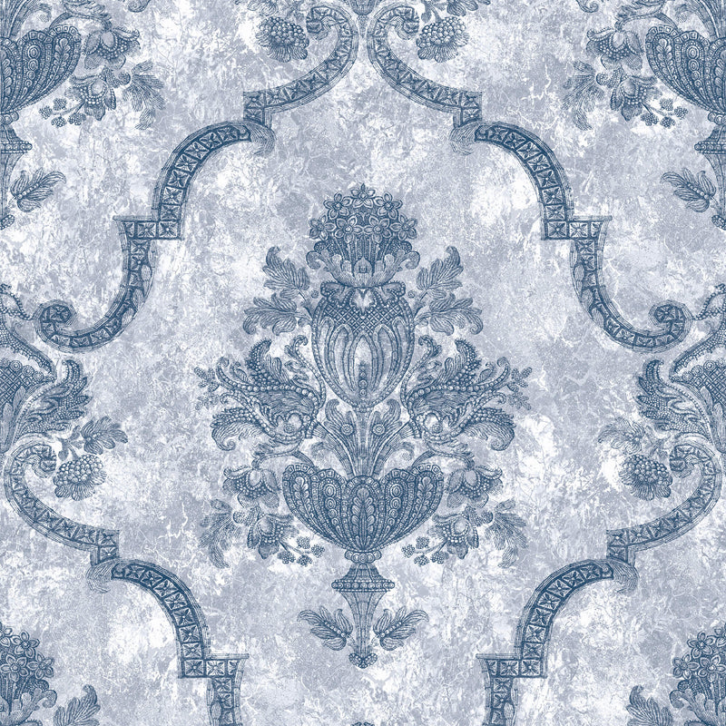 media image for Porto Delft Blue Wallpaper from the Azulejo Collection by Galerie Wallcoverings 258