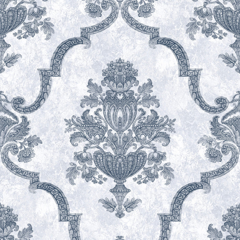 media image for Porto Chalky Blue Wallpaper from the Azulejo Collection by Galerie Wallcoverings 254