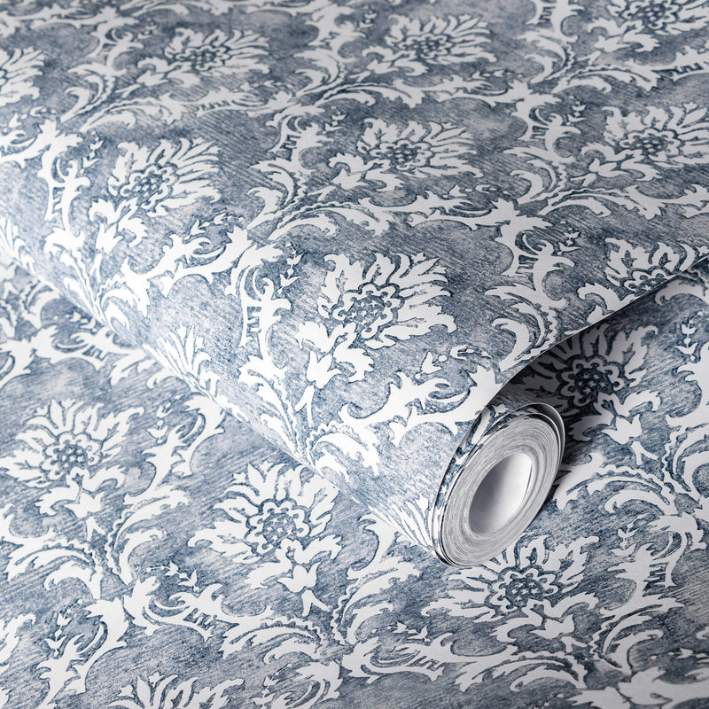 media image for Lisboa Chalky Blue Wallpaper from the Azulejo Collection by Galerie Wallcoverings 28