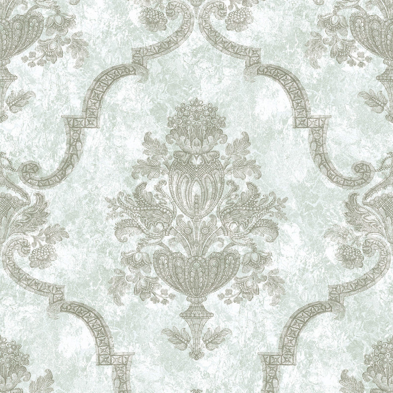 media image for Porto Frost Mint Wallpaper from the Azulejo Collection by Galerie Wallcoverings 210