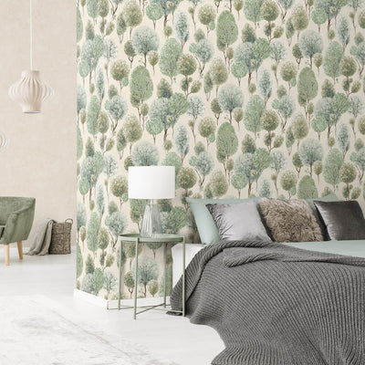 product image for Tilia Wallpaper in Sage Greyish  64