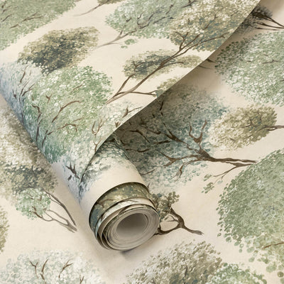 product image for Tilia Wallpaper in Sage Greyish  2