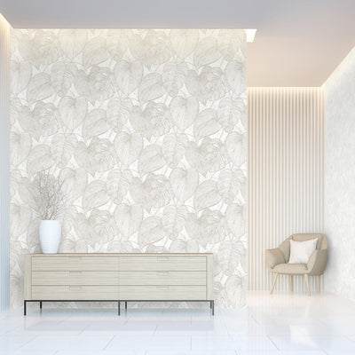 product image for Monstera Wallpaper in Mirror White  22