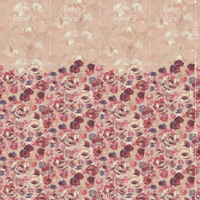 product image for Paeonia Twinwall Wall Mural in Mulberry Blush  39