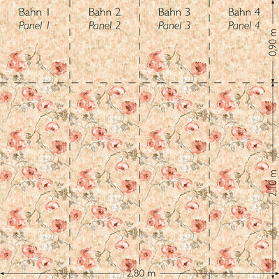 product image for Petunia Twinwall Wall Mural in Aurora Red Peach  10