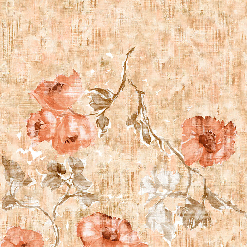 media image for Petunia Twinwall Wall Mural in Aurora Red Peach  256