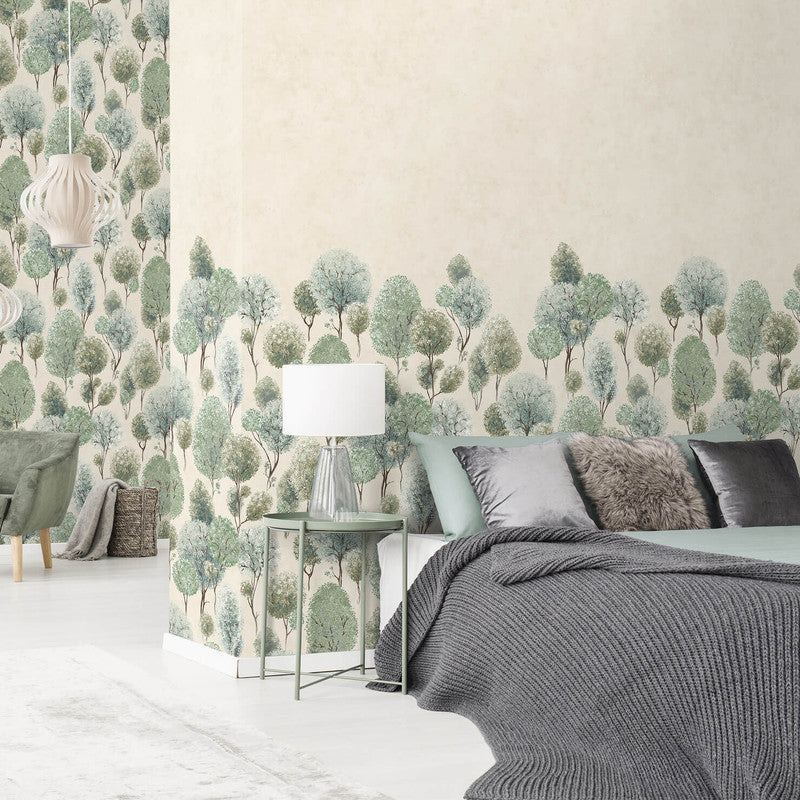 media image for Tilia Twinwall Wall Mural in Sage Greyish  248