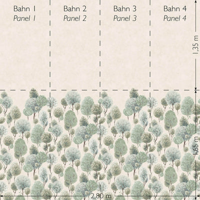 product image for Tilia Twinwall Wall Mural in Sage Greyish  8