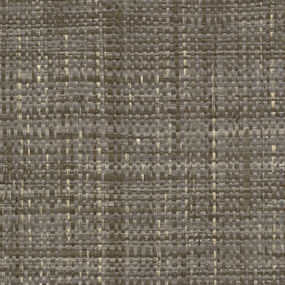 product image of Grasscloth Woven Crosshatch Wallpaper in Grey/Cream 574