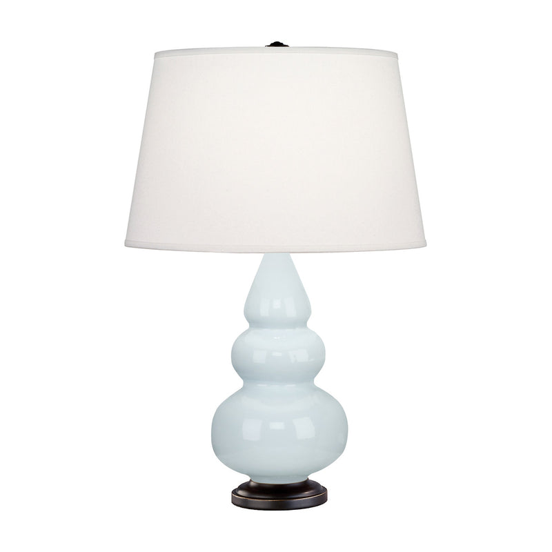 media image for small triple gourd baby blue glazed ceramic accent table lamp by robert abbey ra 251x 3 273