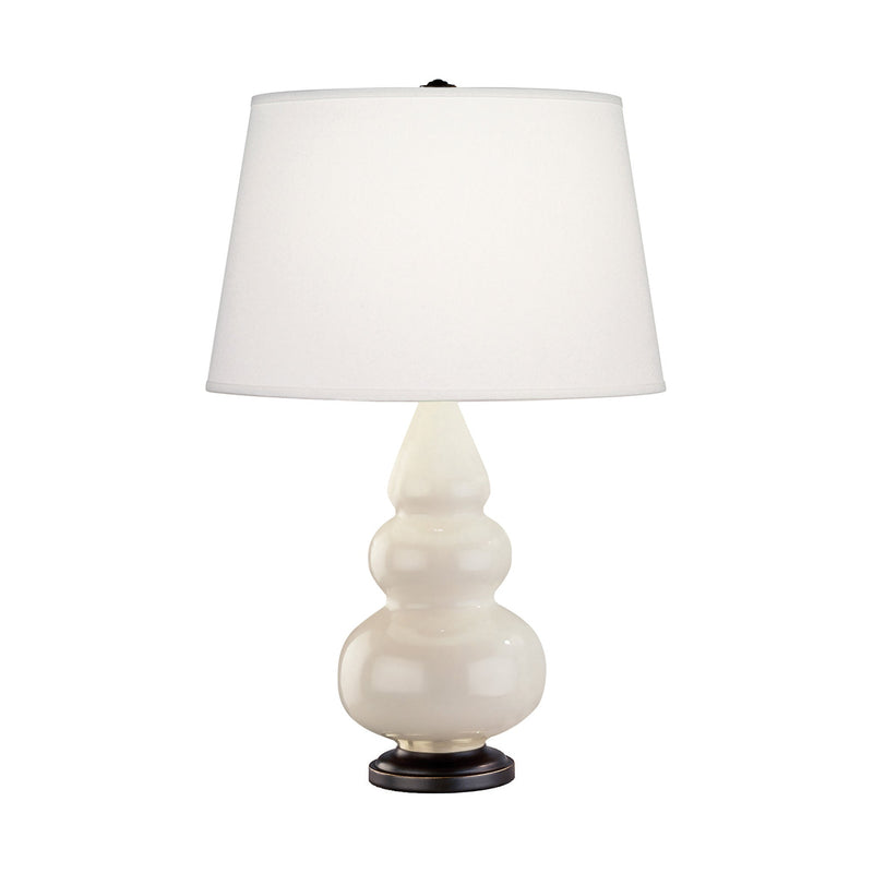 media image for small triple gourd bone glazed ceramic accent table lamp by robert abbey ra 254x 3 21