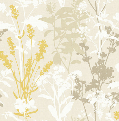 product image of Santa Lucia Beige Wild Flowers Wallpaper from the Nature by Advantage Collection by Brewster Home Fashions 563