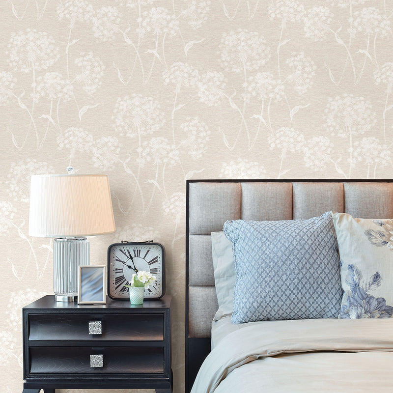 media image for Carolyn Cream Dandelion Wallpaper from the Nature by Advantage Collection by Brewster Home Fashions 282