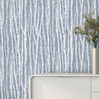 product image for Toyon Blue Birch Tree Wallpaper from the Nature by Advantage Collection by Brewster Home Fashions 50