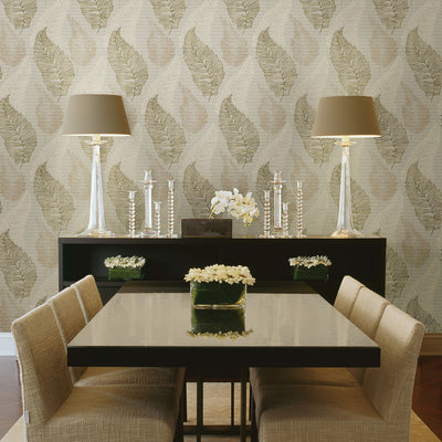 product image for Rosemary Khaki Leaf Wallpaper from the Nature by Advantage Collection by Brewster Home Fashions 28