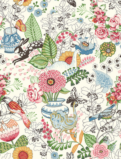 product image of Whimsy Multicolor Fauna Wallpaper 580