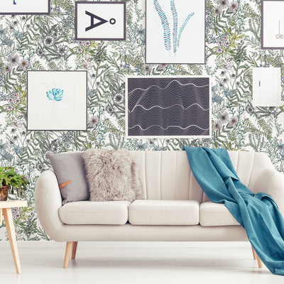 product image for Full Bloom Off-White Floral Wallpaper 6