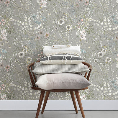 product image for Full Bloom Beige Floral Wallpaper 89