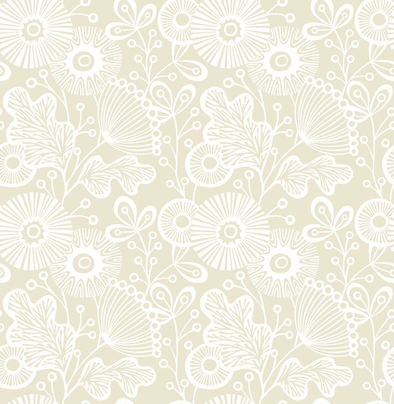 media image for Ana Cream Floral Wallpaper 237