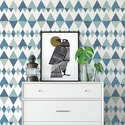 product image for Trilogy Blue Geometric Wallpaper 26