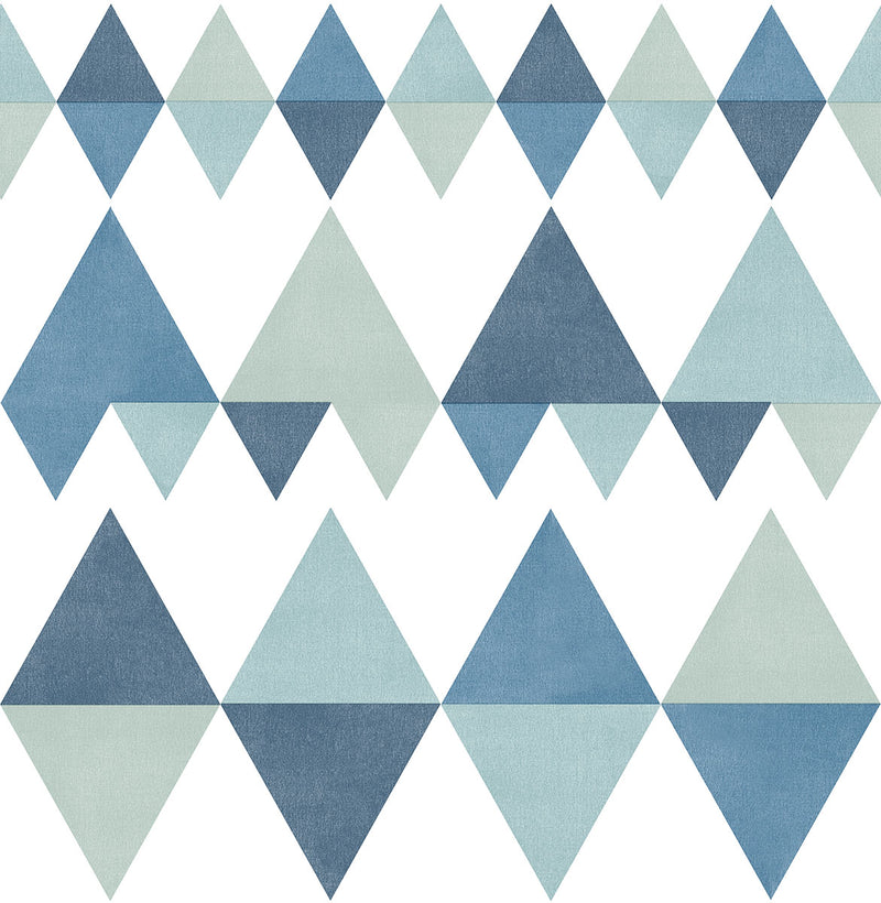 media image for Trilogy Blue Geometric Wallpaper 231