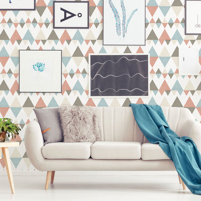 product image for Trilogy Coral Geometric Wallpaper 72