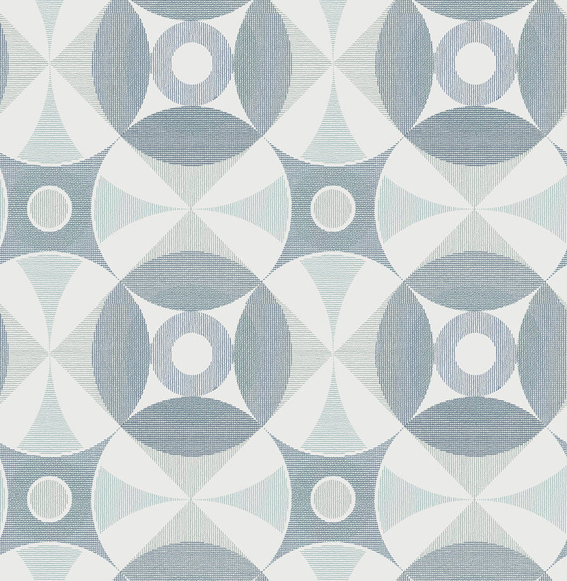 media image for Ellis Teal Geometric Wallpaper 215