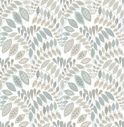 product image of Fiddlehead Light Grey Botanical Wallpaper 595