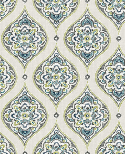 product image for Adele Green Damask Wallpaper 64