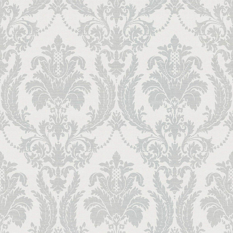 media image for Italian Style Damask Wallpaper in Blue/Cream 29