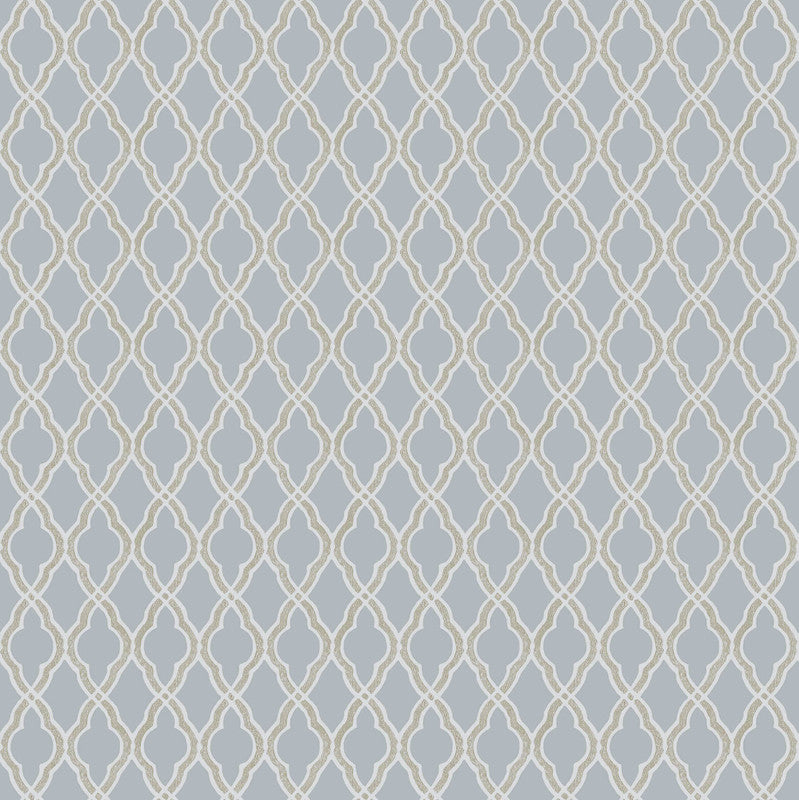 media image for Italian Style Geometric Wallpaper in Blue/Beige 217