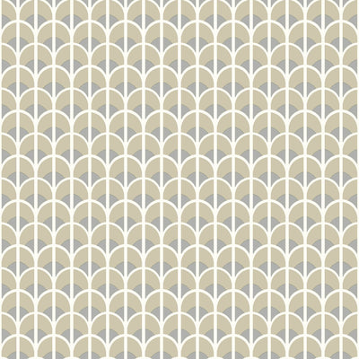 product image of Italian Style Geometric Wallpaper in Bronze Brown/Blue/Cream 511