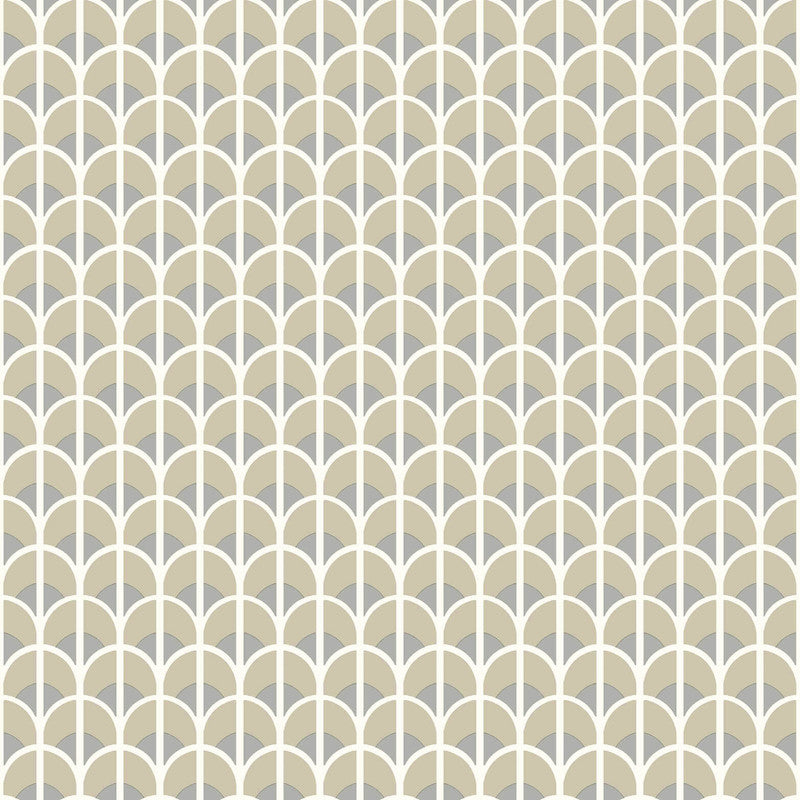 media image for Italian Style Geometric Wallpaper in Bronze Brown/Blue/Cream 220