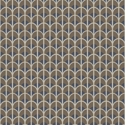 product image of Italian Style Geometric Wallpaper in Bronze Brown/Blue 597