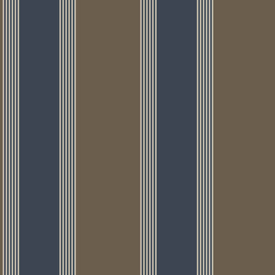 product image of Italian Style Stripe Wallpaper in Blue/Bronze Brown 53