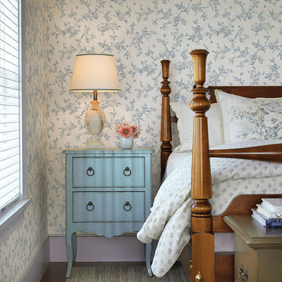 product image for French Nightingale Blue Trail Wallpaper 43