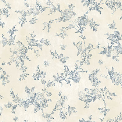 product image for French Nightingale Blue Trail Wallpaper 90