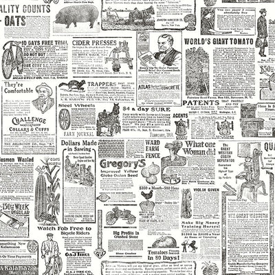 product image of Underwood Black Newspaper Wallpaper 589