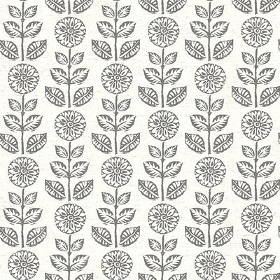 product image of Dolly Dark Brown Folk Floral Wallpaper 575