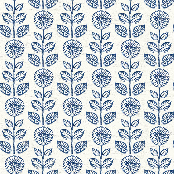 media image for Dolly Navy Folk Floral Wallpaper 21