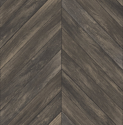 product image for Parisian Dark Brown Chevron Wood Wallpaper 82