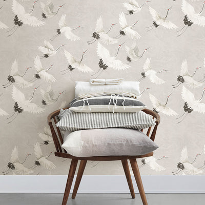 product image for Windsong Grey Bird Wallpaper 89