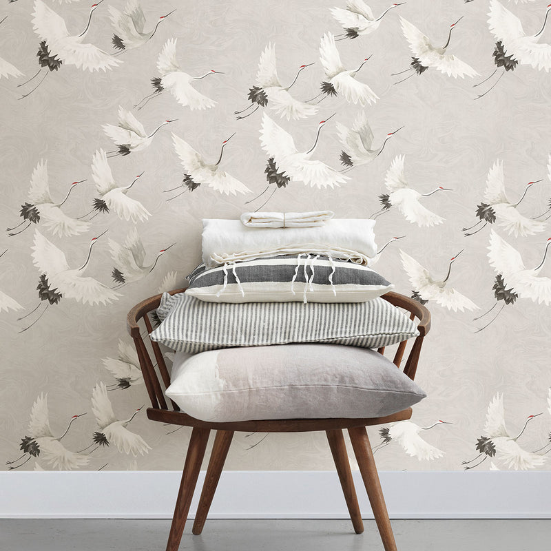 media image for Windsong Grey Bird Wallpaper 264