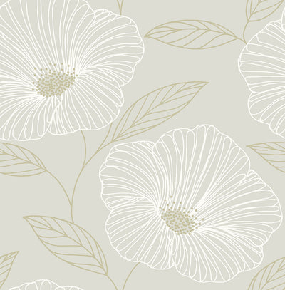 product image of Mythic Light Grey Floral Wallpaper 522