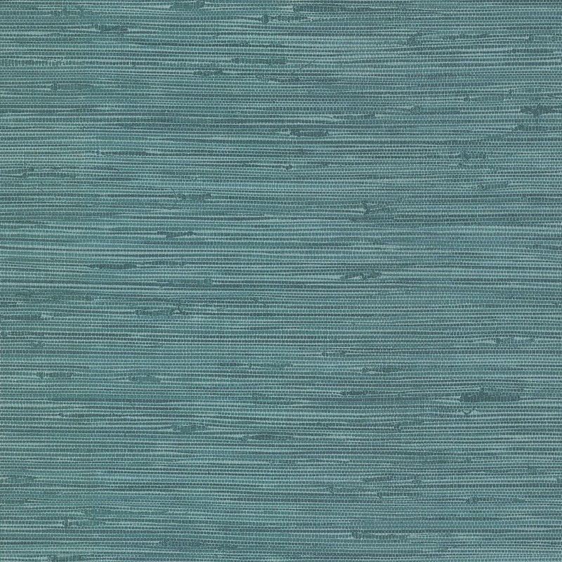 media image for Fiber Teal Faux Grasscloth Wallpaper 222