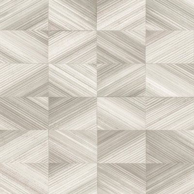 product image of Stratum Taupe Geometric Faux Wood Wallpaper 583